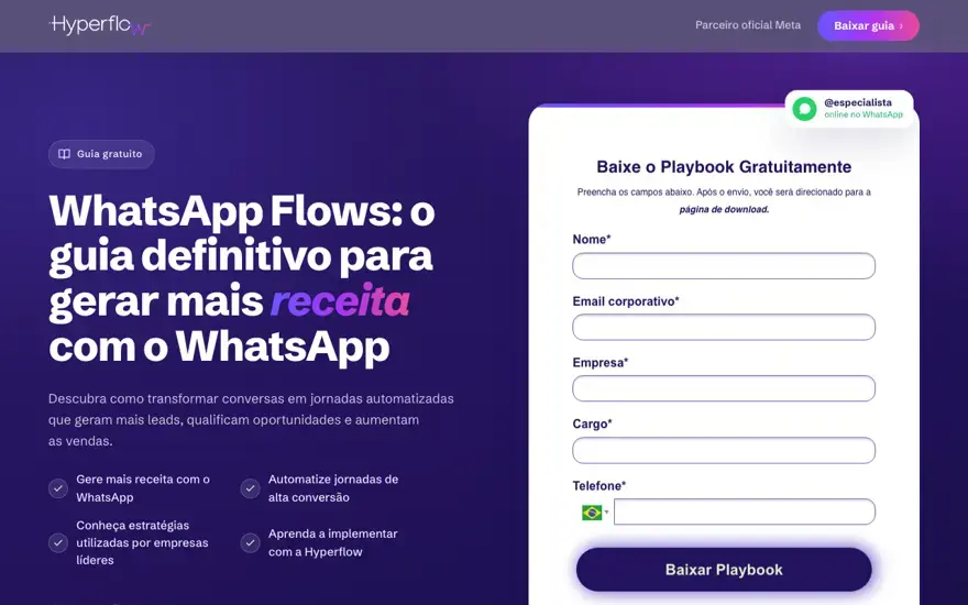 Prévia do material WhatsApp Flows: o guia definitivo