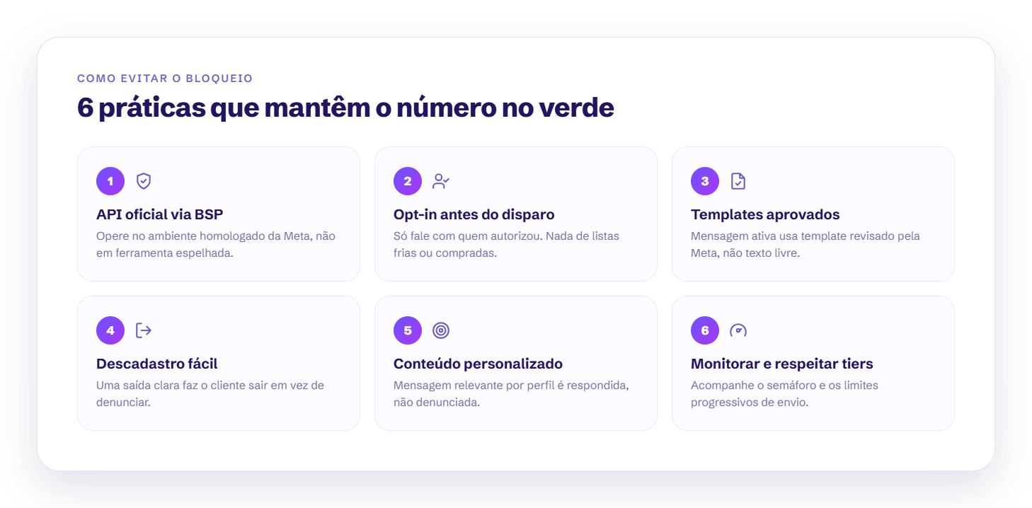 6 práticas que mantêm o número de WhatsApp no verde e evitam o bloqueio